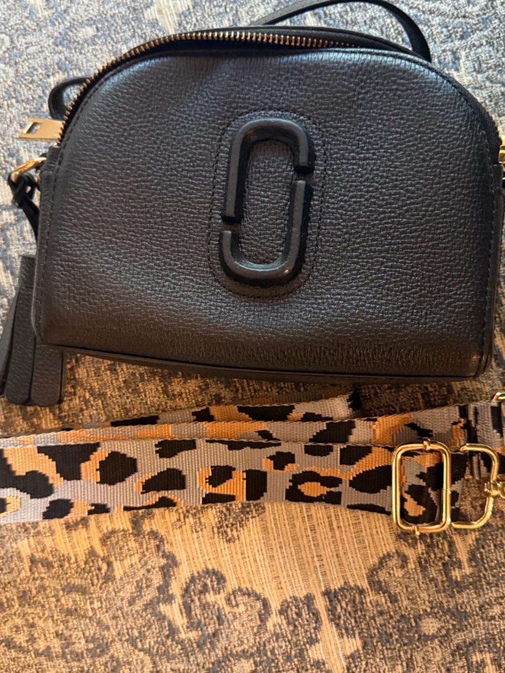 Mark Jacobs Black Leather Crossbody Bag
